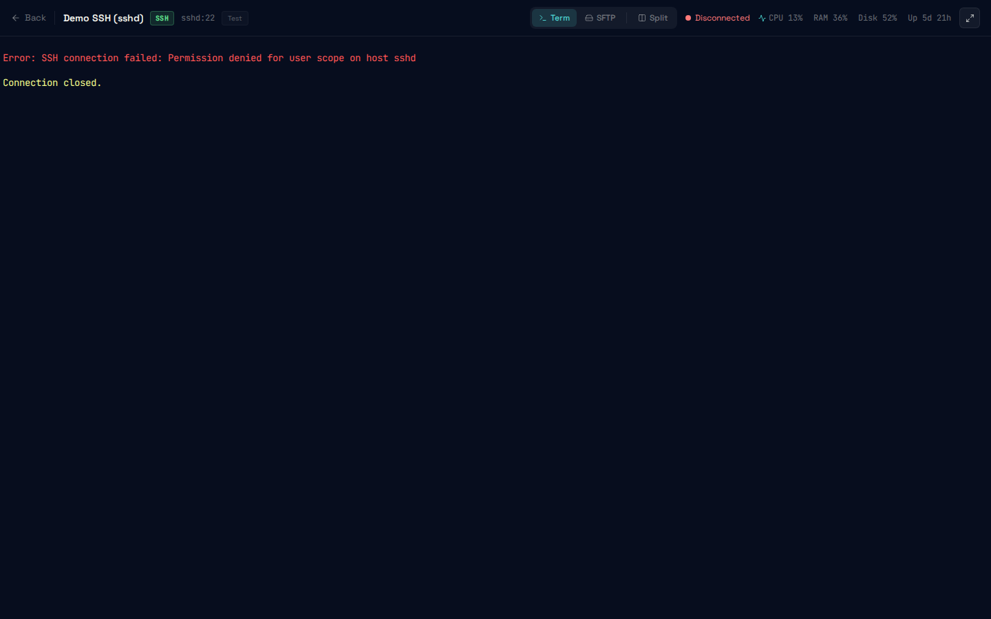 SSH Connect — Term