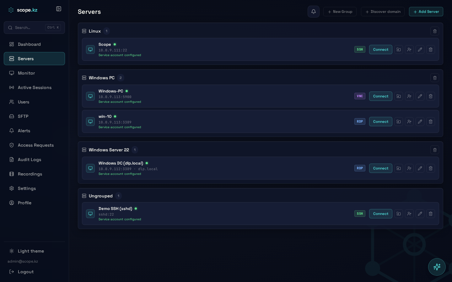 Servers — fleet